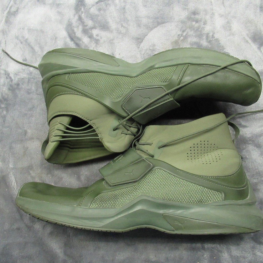 Puma Fenty by Rihanna Shoes Mens 13 Cypress Green Hi Top Sneakers Basketball Gym - Picture 4 of 14